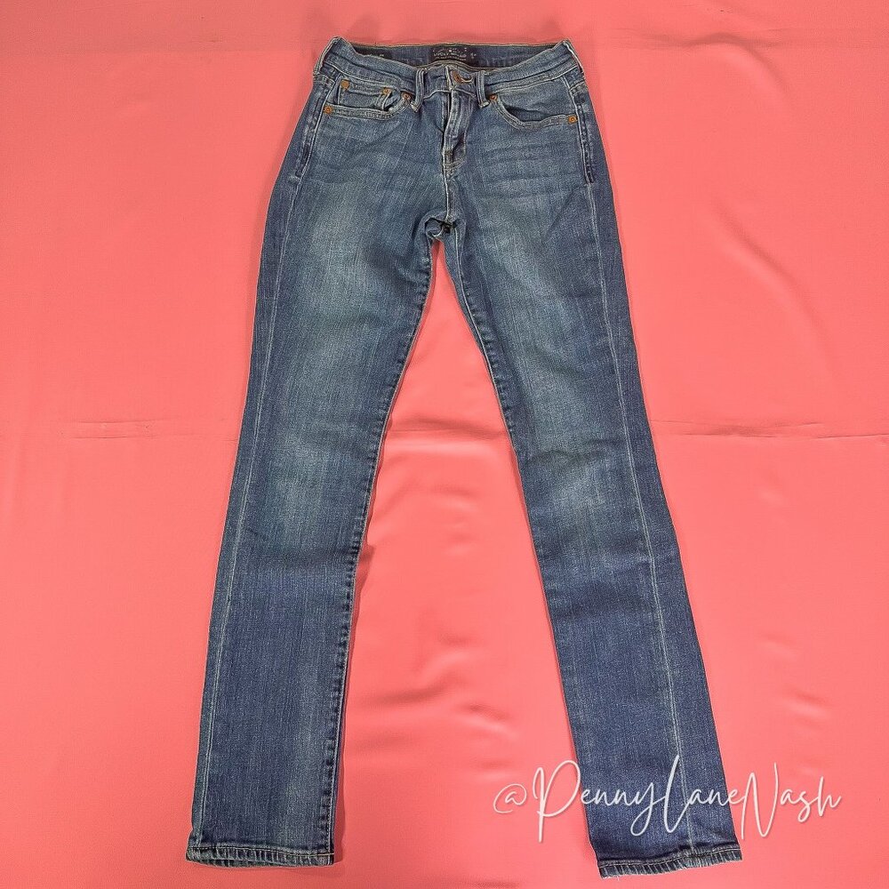 Lucky Brand Mid Rise Sweet n' Straight Jeans Tanzanite Blue - Picture 2 of 14